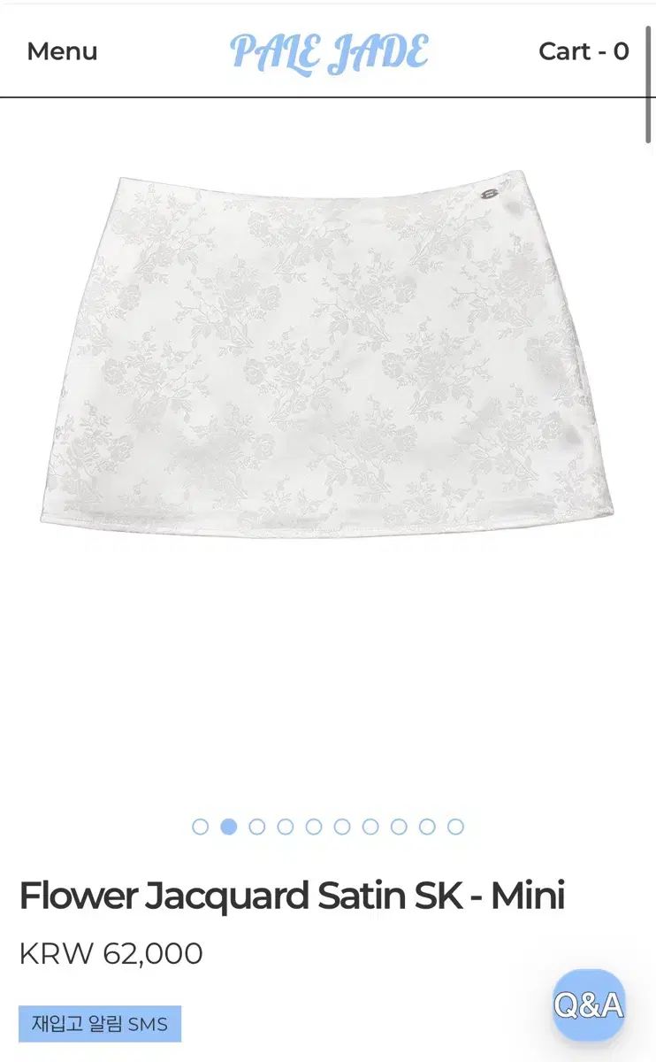 PALE JADE (ペイルジェイド) Flower jacquard satin sk