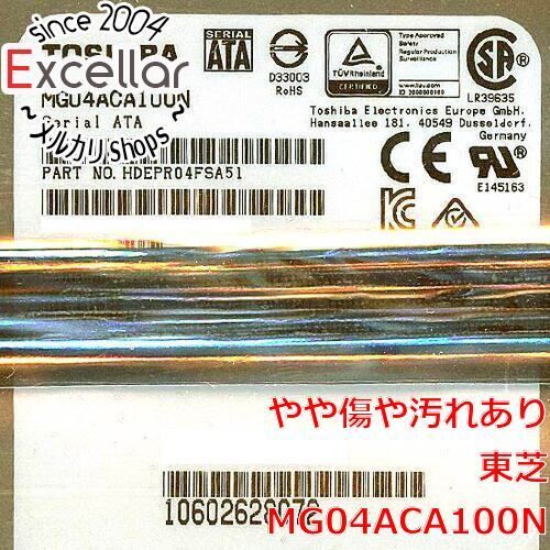[bn:7] TOSHIBA HDD　MG04ACA100N　1TB SATA600 7200　0～100時間以内