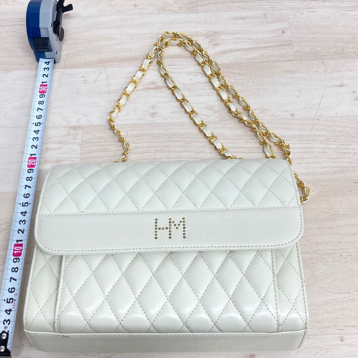 HANAE MORI ハナエモリ キルティング チェーン ショルダーバッグ 