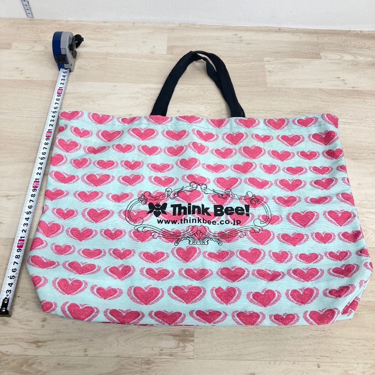 美品 Think Bee! シンクビー トートバッグ/エコバッグ ハート柄 ライト