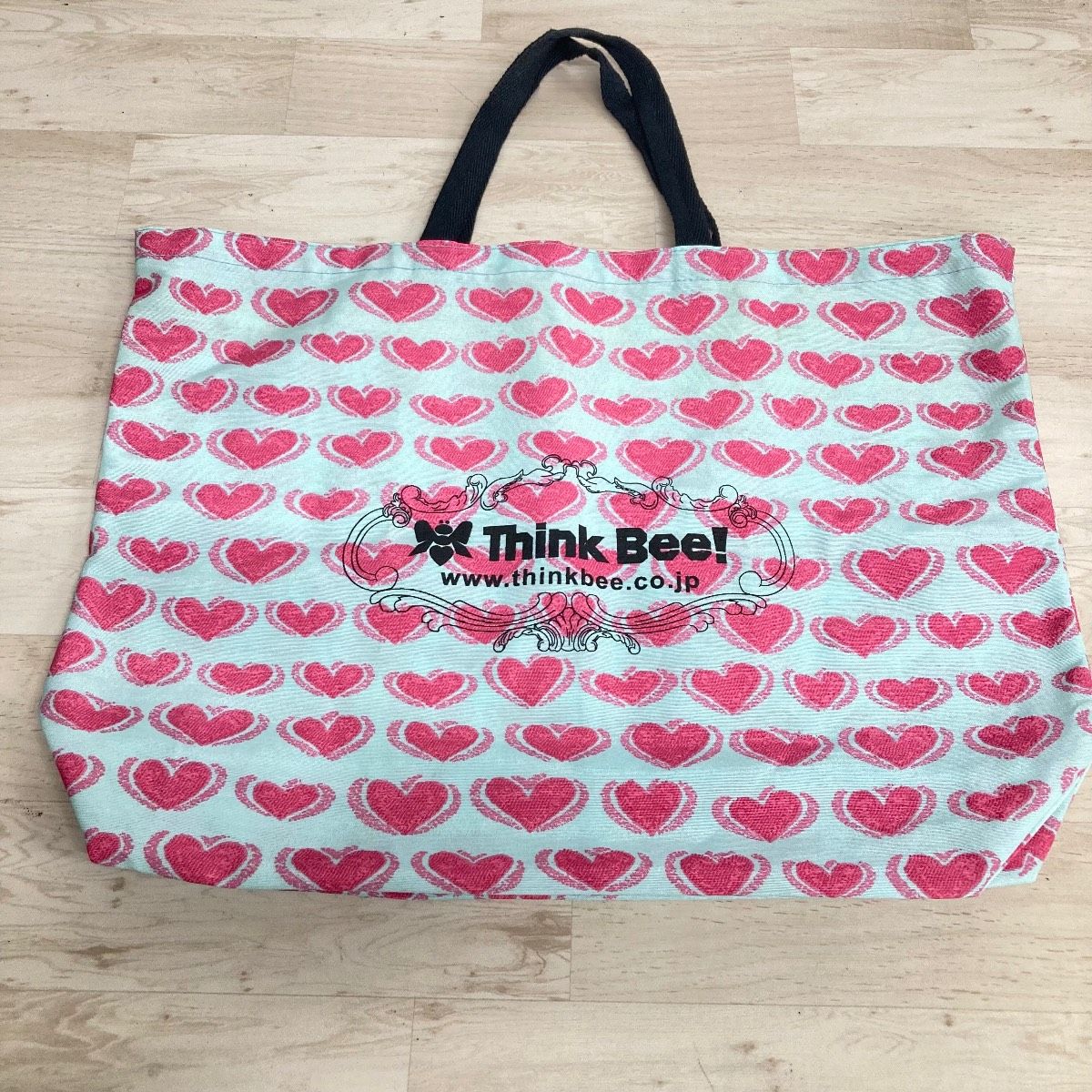 美品 Think Bee! シンクビー トートバッグ/エコバッグ ハート柄 ライト