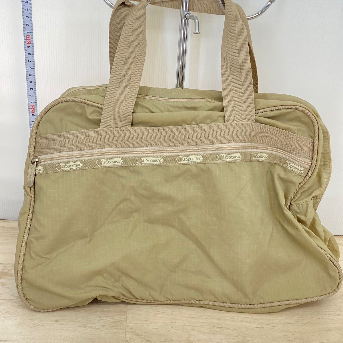 ◆新品◆未使用◆ LeSportsac ポーチ付き 大型ボストンバッグ ベージュ 美品 レスポートサック ボストンバッグ/ハンドバッグ ベージュ ポーチ