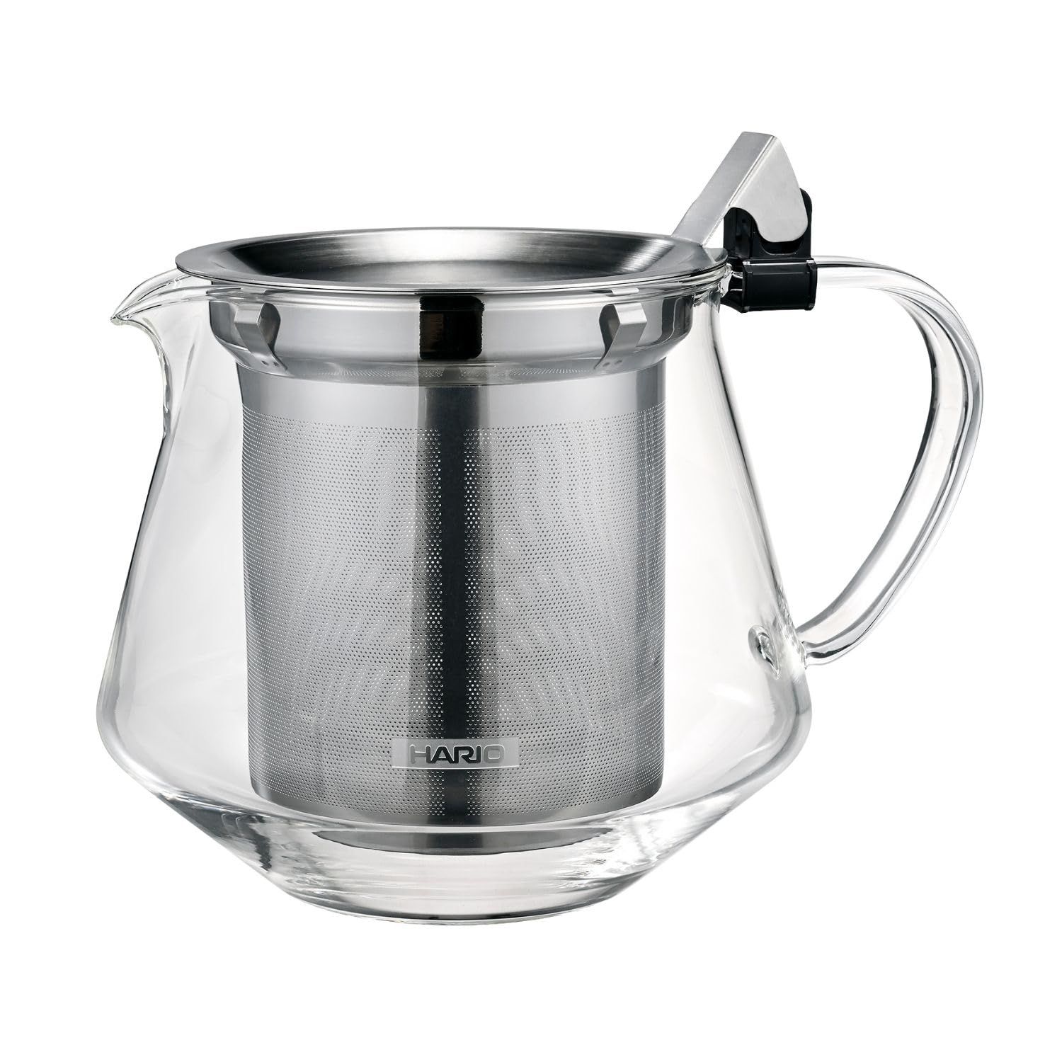 新品 HARIO(ハリオ) CLEAR BREW POT 実用容量600mL 耐熱ガラス ステンレス 重ね置きOK プレゼント ギフト 贈り物 ヘアラインシルバー TPF-60-HSV