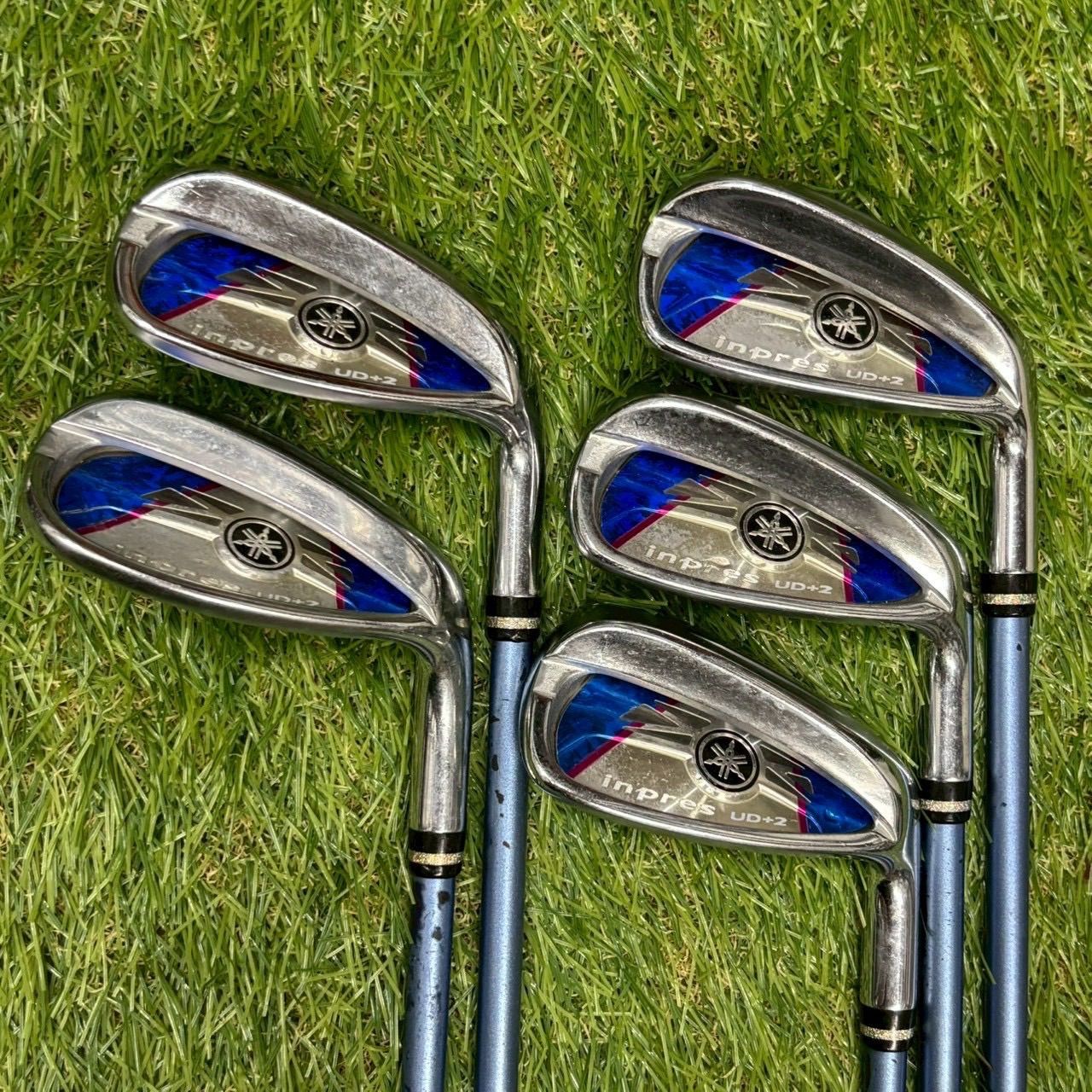 YAMAHA inpres UD+2 アイアン 5本セット P・S・7・8・9 TX-417i FLEX L FRICOFF SOLE ヤマハ インプレス レディース ゴルフクラブ ブルーシャフト 飛距離性能