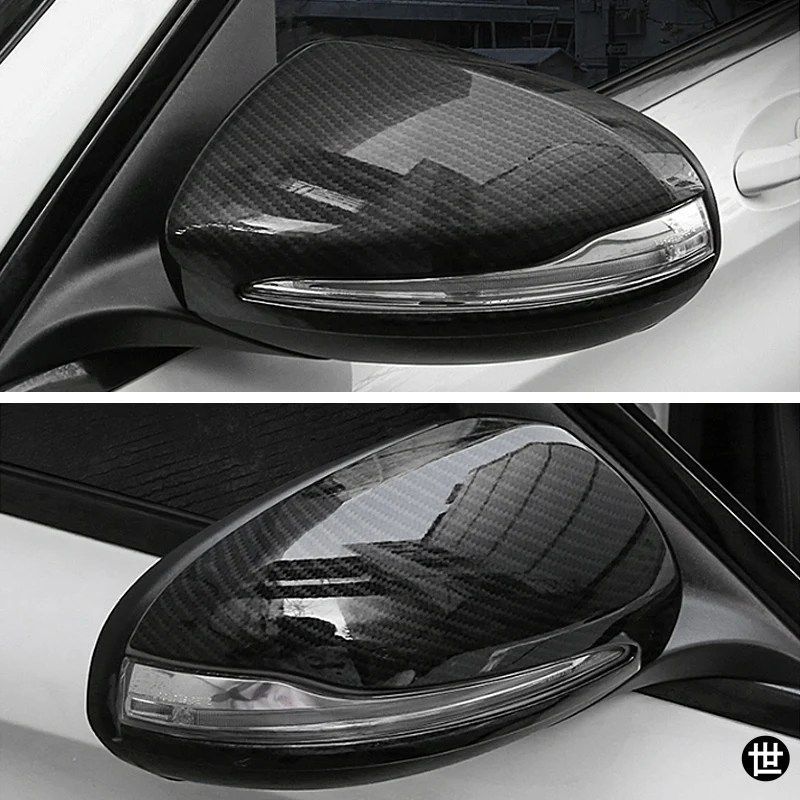 メルセデスベンツ C W205 E W213 GLCクラス X253 Sクラス W222用 ABS製 左ハンドル車用キャップカバートリムアクセサリー 2個セット