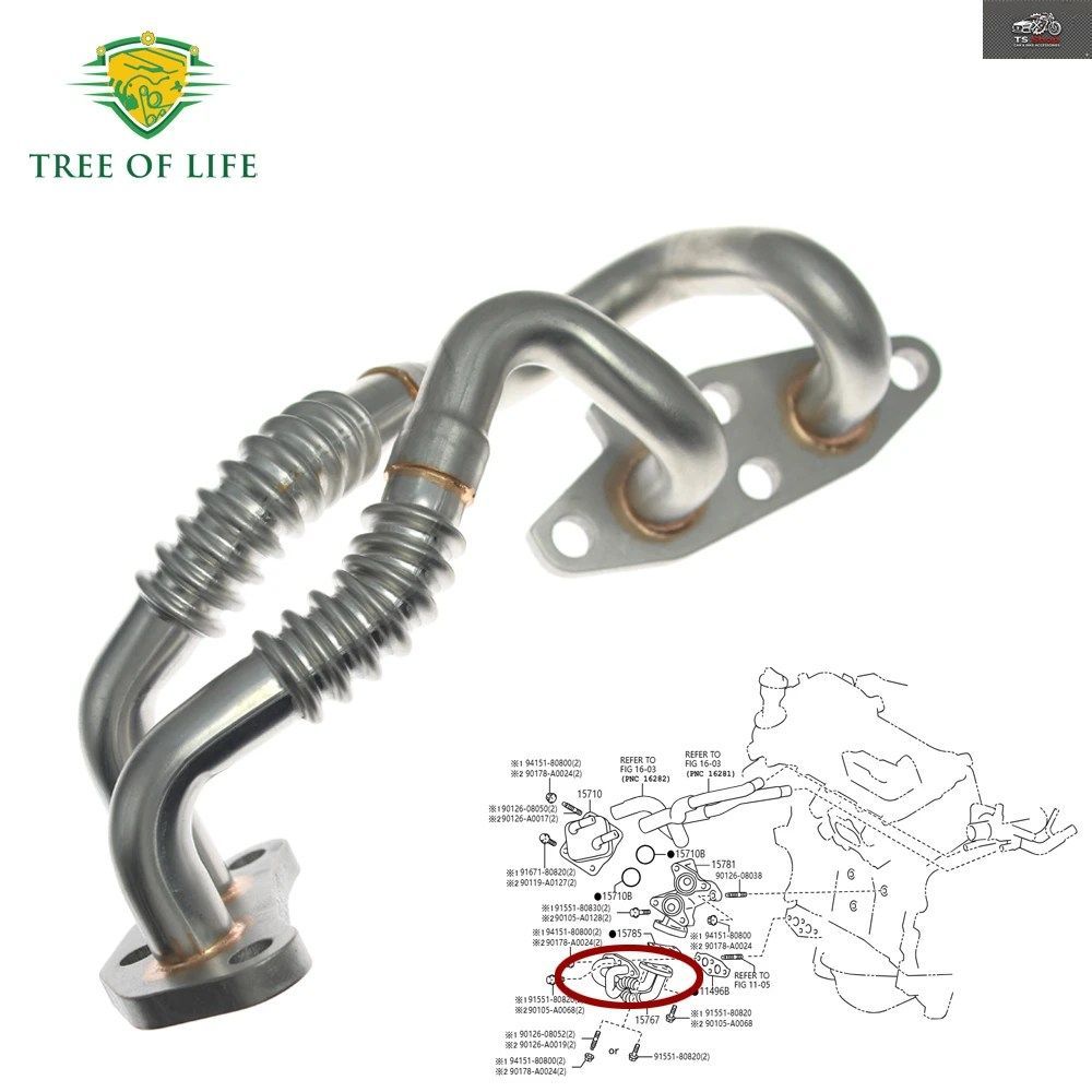 ENGINE OIL COOLER LOWER PIPE TOYOTA HIGHLANDER SIENNA 3.5L V6 2GRFKS 2017-2022 15767-0P011 15767-31030 57670P011 1576731030 8,421円