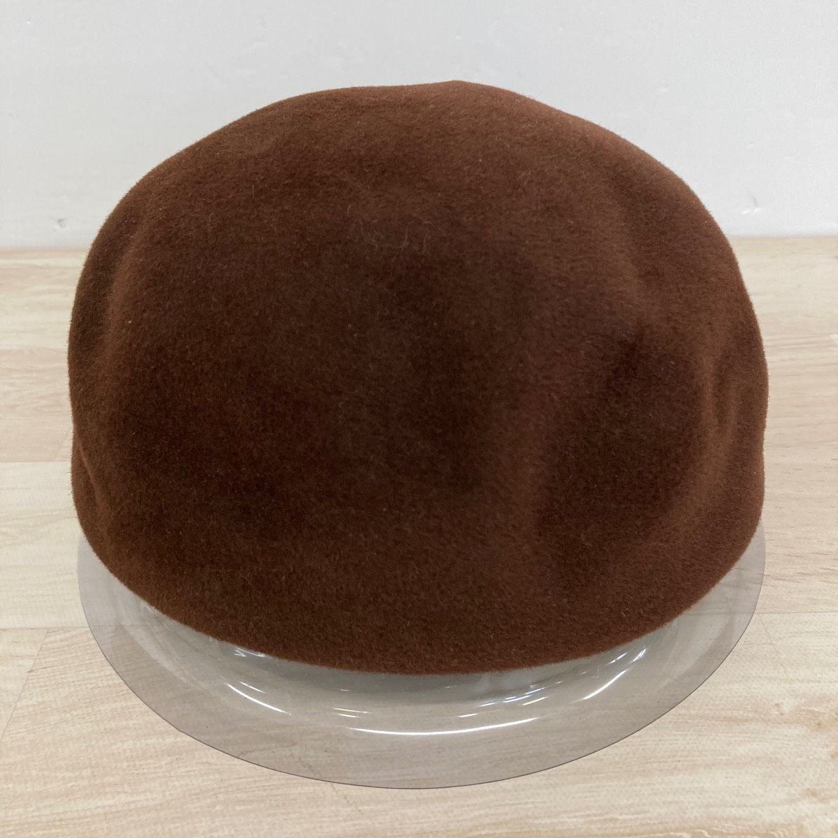 美品 maxim/マキシン ベレー帽/帽子 ブラウン 茶色 花飾り KOBE TOKYO