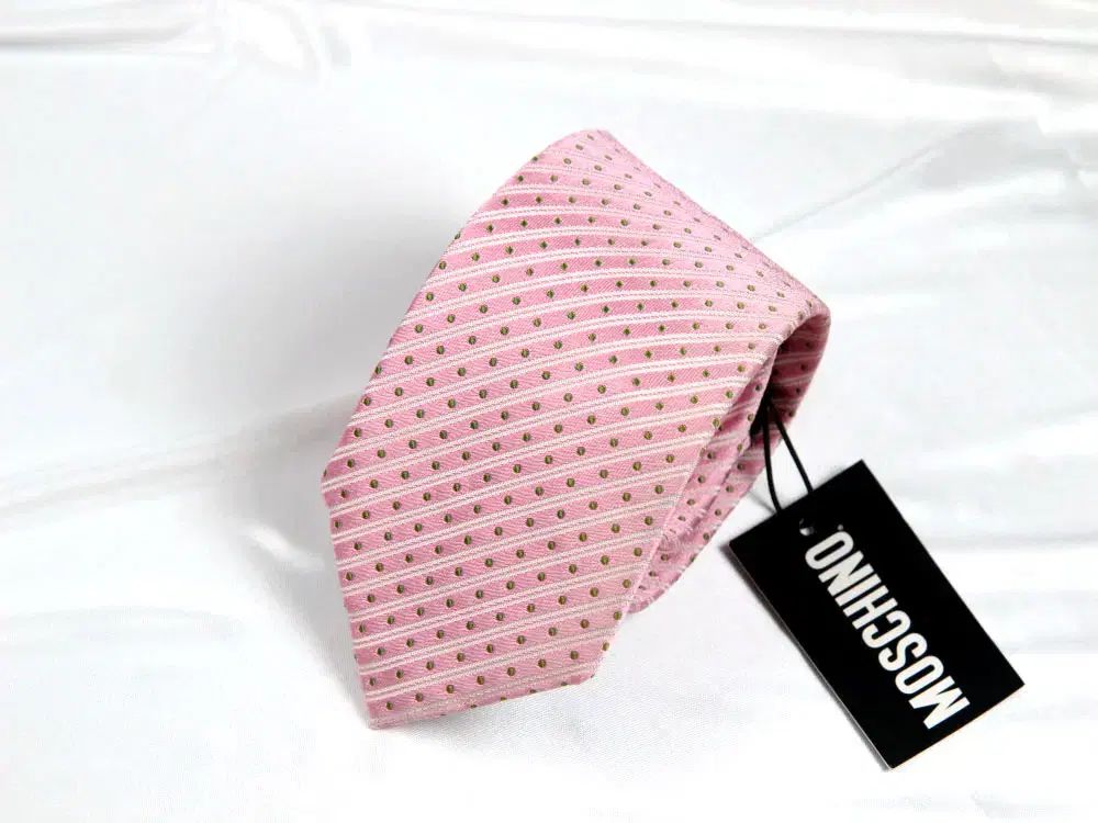 Moschino 8cm 未使用 新モデル イタリア製 メンズ ブランド品ネクタイ