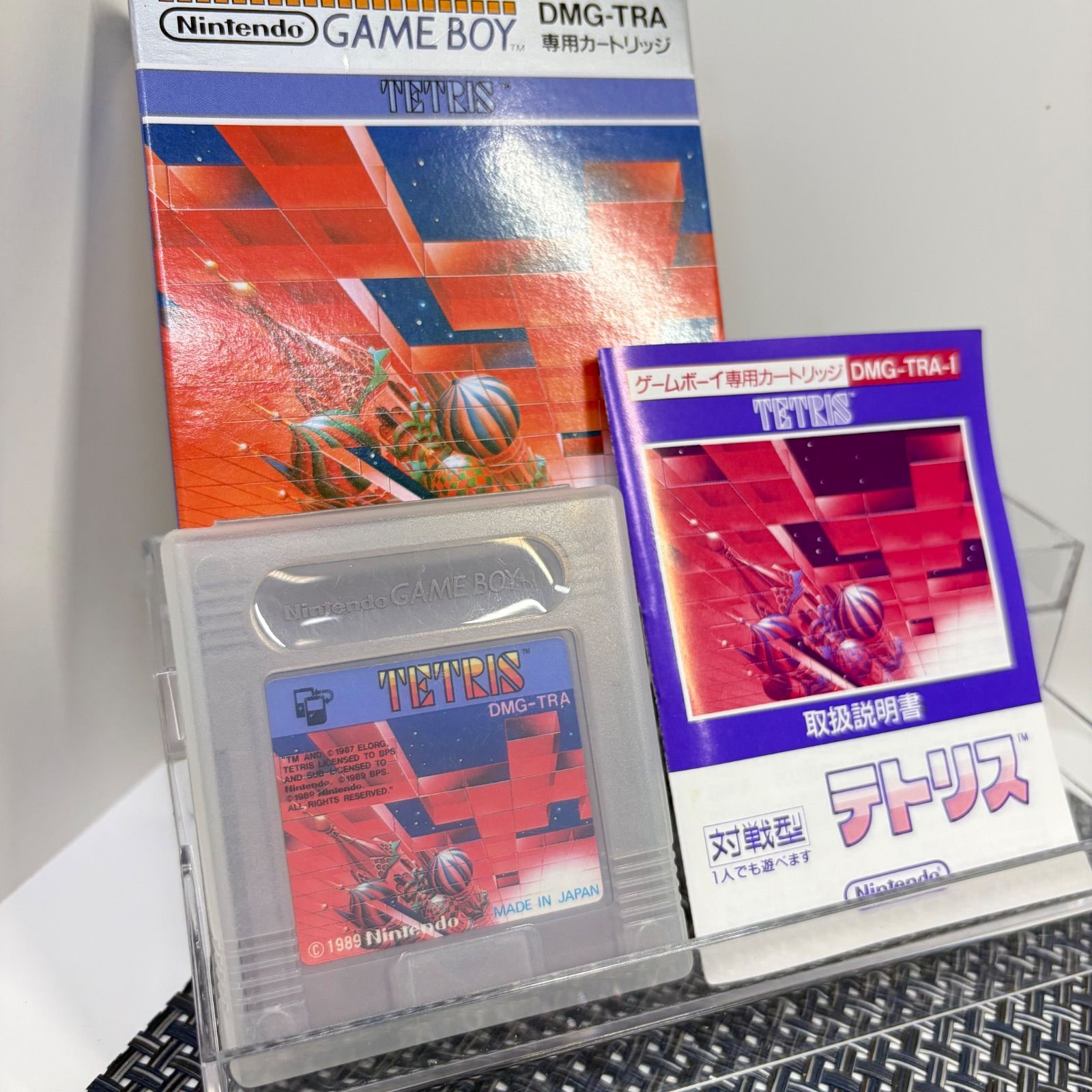 【メヌエット・動作確認済】GB テトリス TETRIS 初代 ゲームボーイ 箱付き f