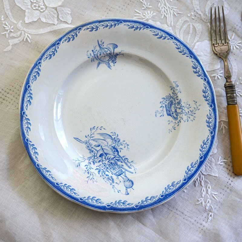U&C Sarreguemines サルグミンヌ プレート WATTEAU 21.5cm gc-1958