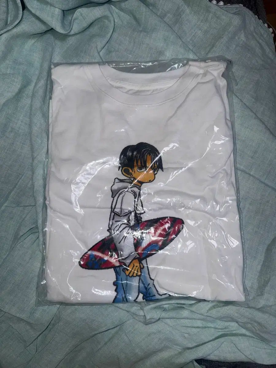 NCT WISH リク カラー ポップアップ サーフ イラスト 半袖 Tシャツ L