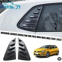 VW ポロ MK4 9N MK5 6R 6C MK6 AW TSI MPI GTI 2001-2023 用ウィンドウルーバーカバー リアトライアングルウィンドウシャッターサンシェー