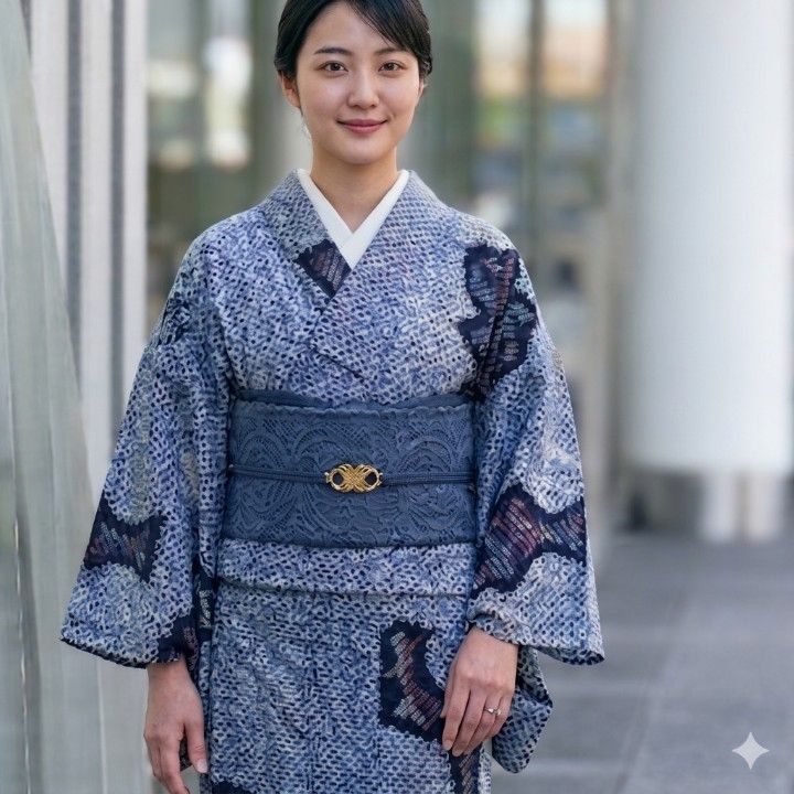 極上の逸品】高級浴衣 有松鳴海絞り 横三浦絞り 絞り浴衣 上品