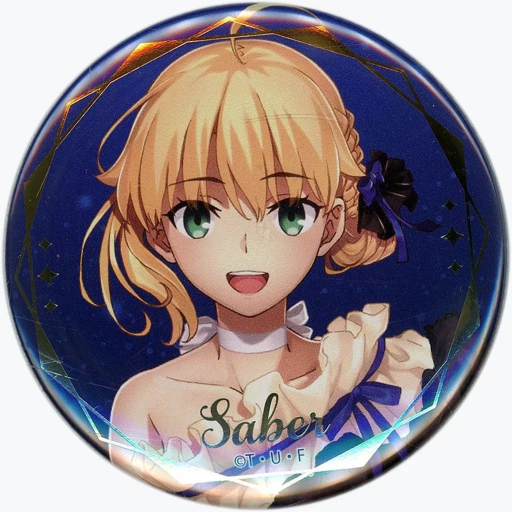 d➕　B. セイバー　缶バッジ　【Fate/stay night】 中古】バッジ・ビンズ セイバー(背景単色) 「Fate/stay night 20周年