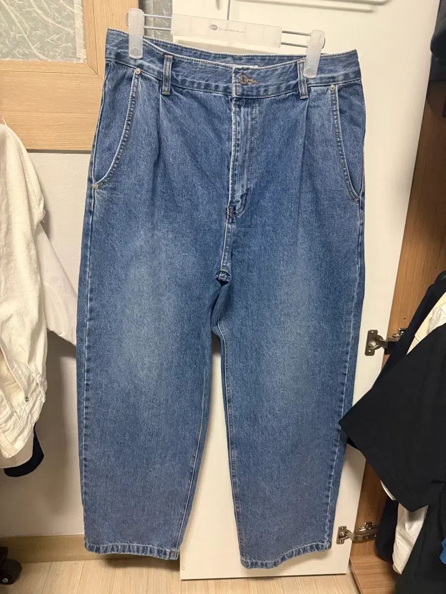 RAIVE メンズ セミオーバーサイズ デニムパンツ