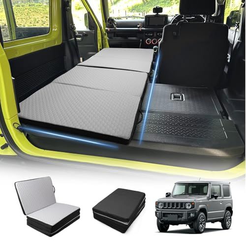 車中泊 マット 折りたたみ マットレス 高反発 密度25D 厚5.8cm 超軽量 通気性 洗濯可能 無臭仕様 滑り止め ごろ寝マット キャンプ 自宅用 四つ折り 車用 グッズ アクセサリー ポリエステル (汎用)as bcfd56fe
