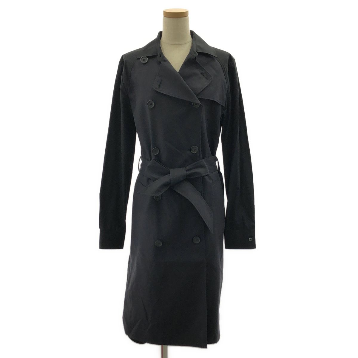 MM6 Maison Martin Margiela / エムエムシックスメゾンマルタンマルジェラ | 2015AW | コットン シャツドッキング トレンチコート | 42 | ブラック/ネイビー | レディース