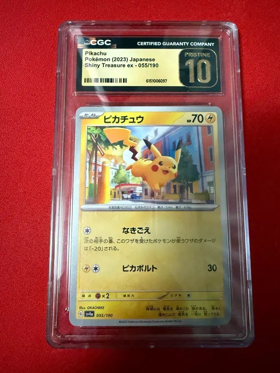 ポケモンカード ピカチュウ CGC プリ-ス틴 10