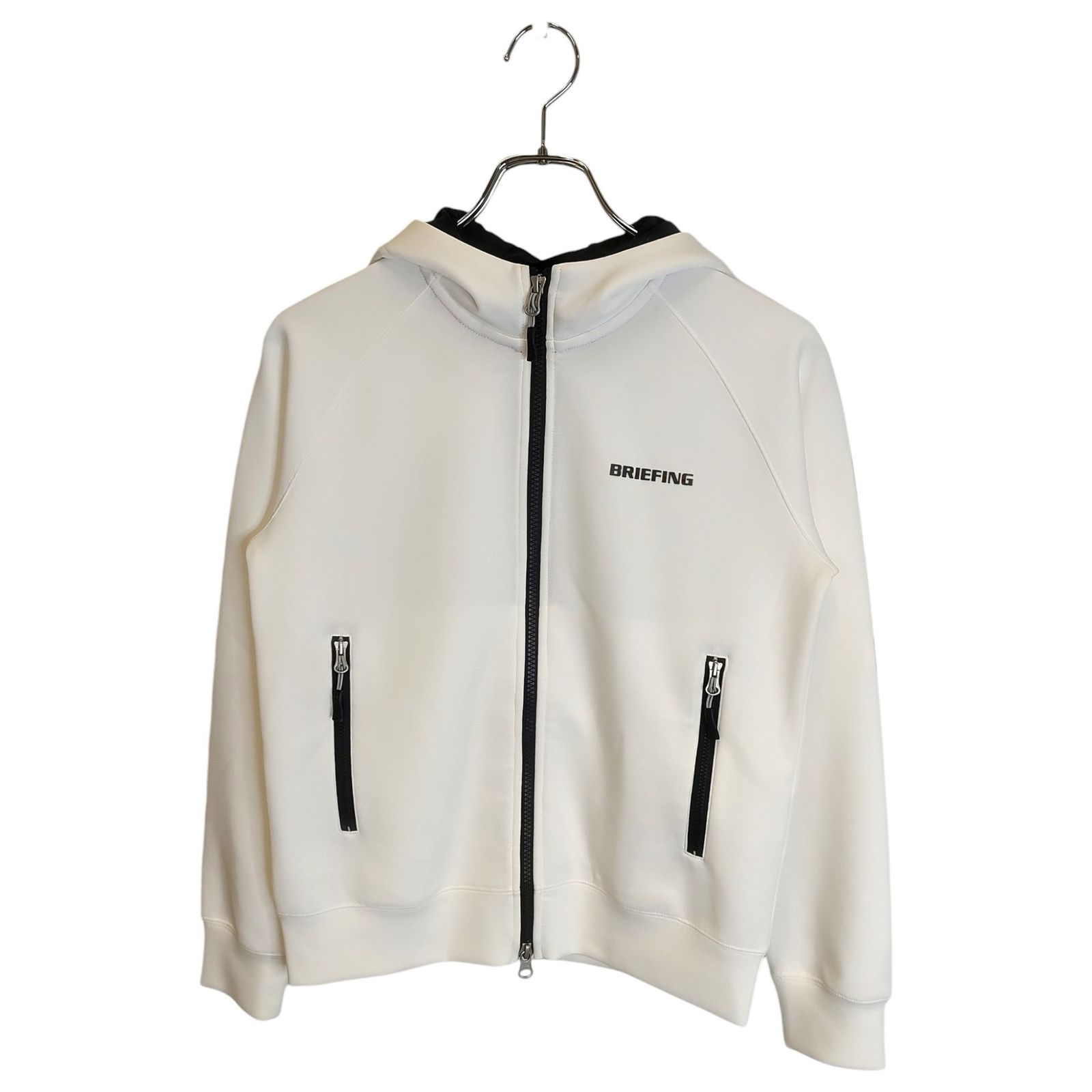 BRIEFING GOLF ブリーフィングゴルフ 25SS FAKE LAYERED PARKA フェイクレイヤード ジップアップ パーカー BRG251W22 S ホワイト レディース
