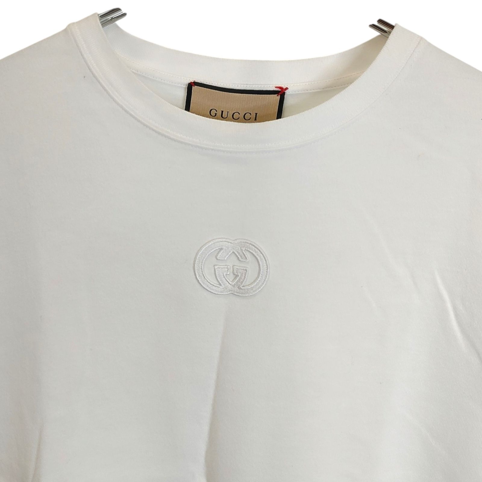 緊急お値下げ⭐️ 新品　未使用　HANOI ROGNS Tシャツ　タグ付 GUCCI グッチ L/S T-SHIRT ロゴ 長袖Tシャツ 774578 XS ホワイト