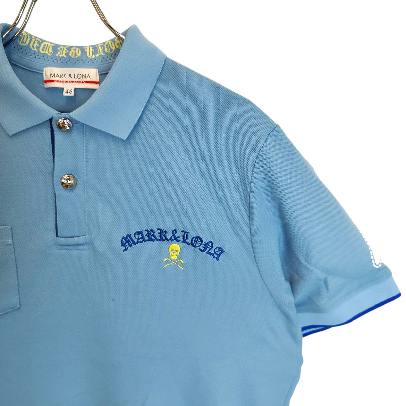 MARK&LONA マークアンドロナ ゴルフ Bones Pique Polo 半袖 ポロシャツ