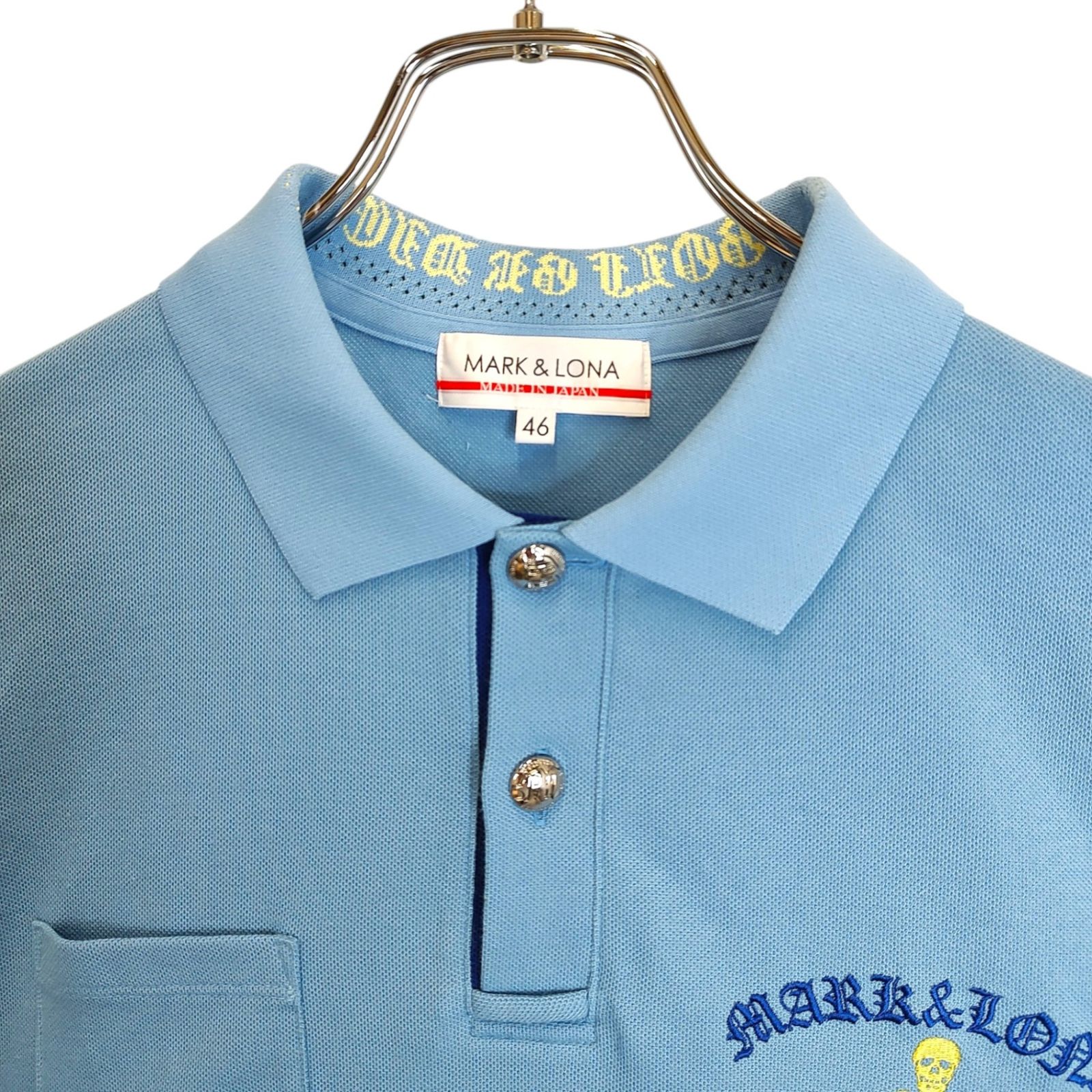 MARK&LONA マークアンドロナ ゴルフ Bones Pique Polo 半袖 ポロシャツ