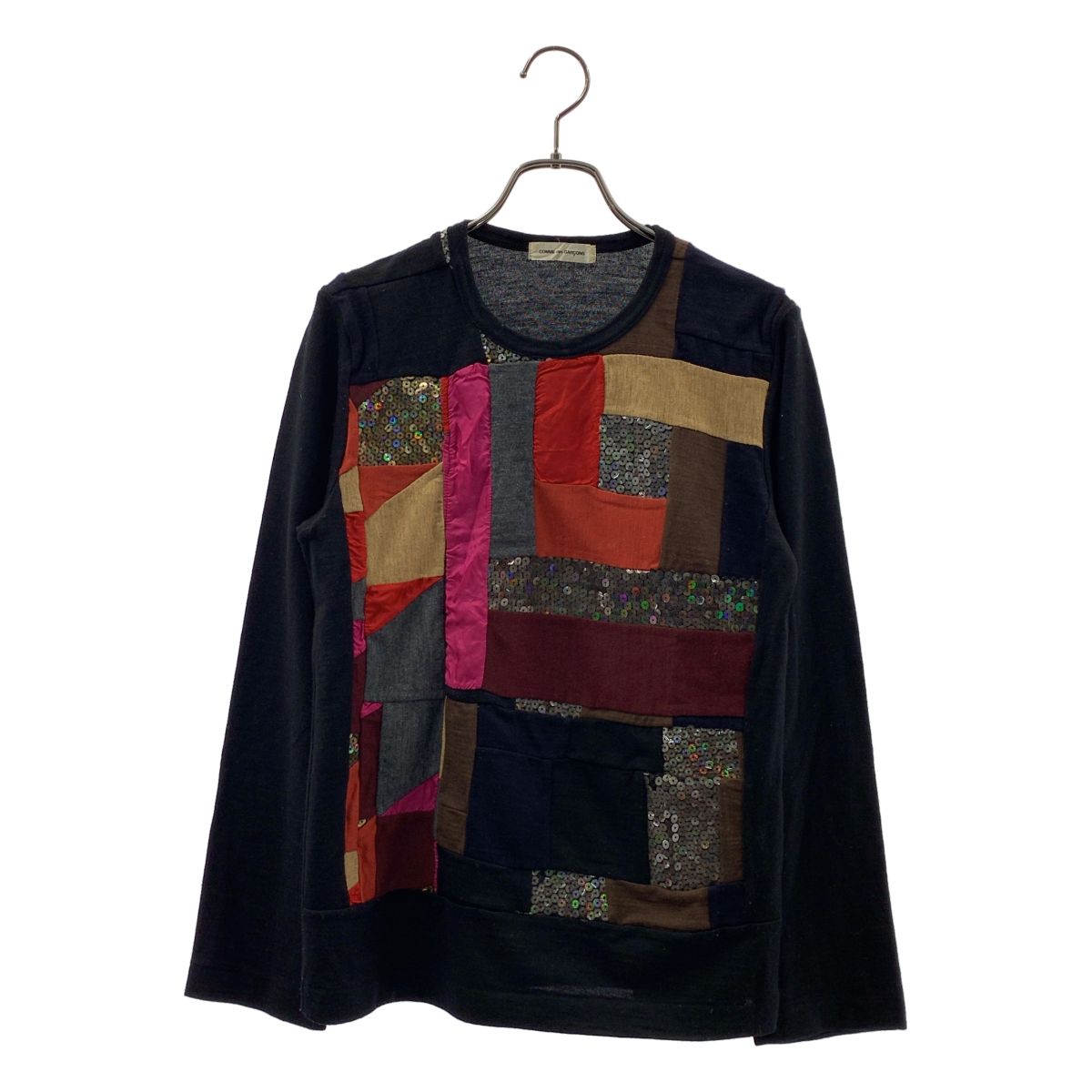 COMME des GARCONS / コムデギャルソン | 1999AW | 異素材 切替 パッチワーク カットソー | ブラック | レディース