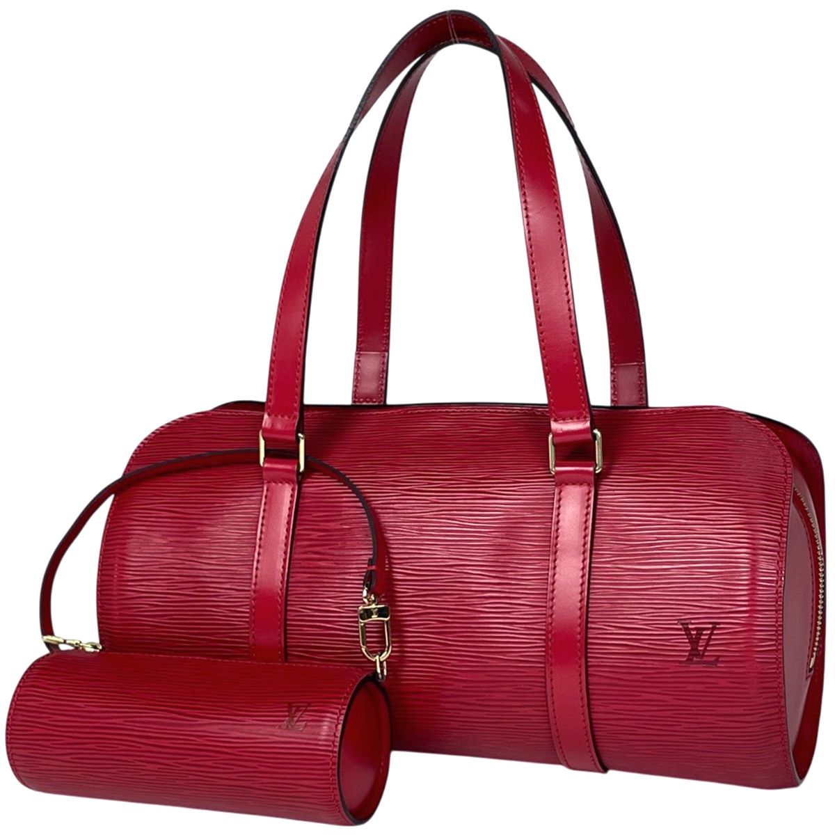ルイ・ヴィトン Louis Vuitton スフロ 筒型 バレルバッグ ハンドバッグ エピ カスティリアンレッド M52227 レディース 【中古】