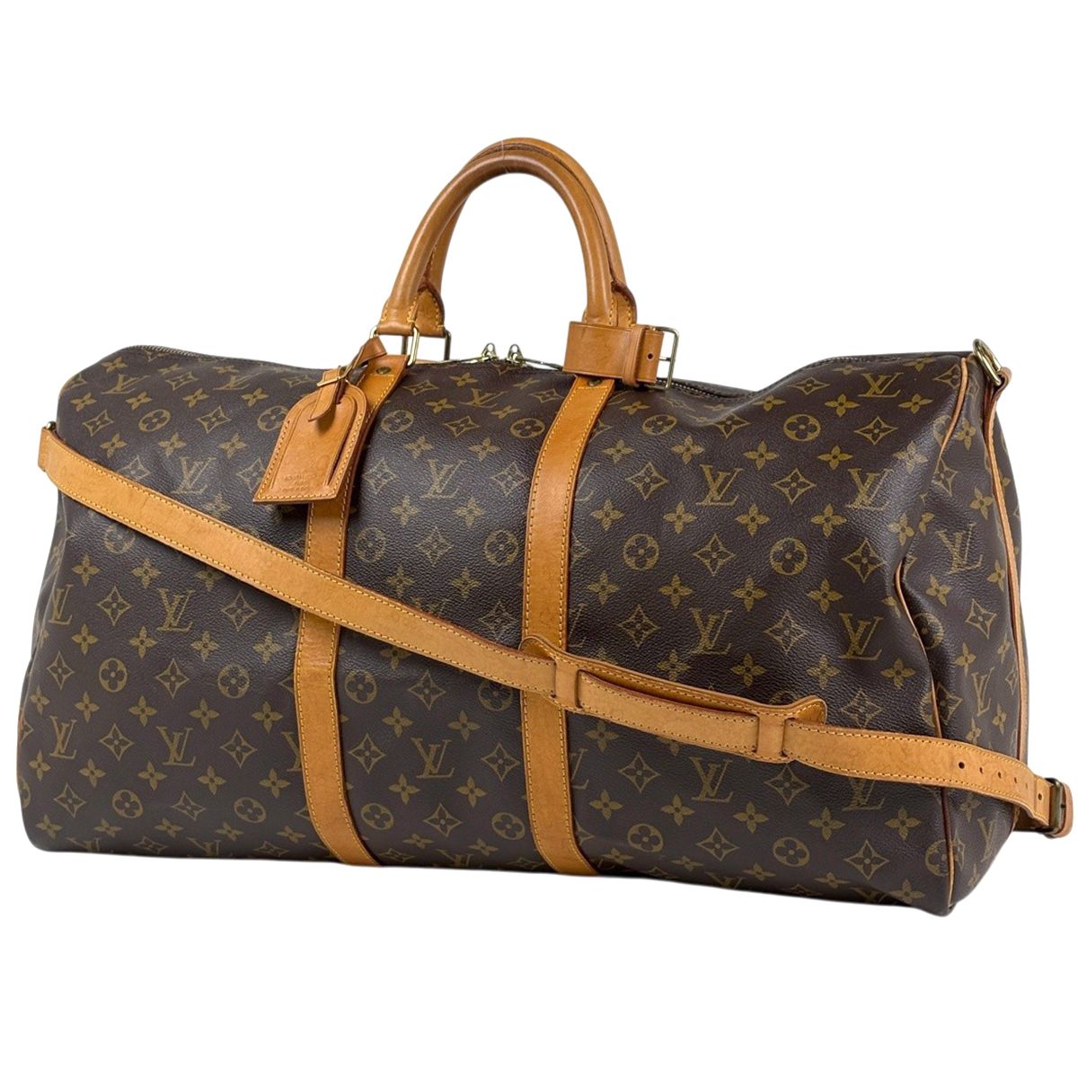 ルイ・ヴィトン Louis Vuitton キーポル バンドリエール55 ボストンバッグ モノグラム ブラウン M41414 レディース 【中古】