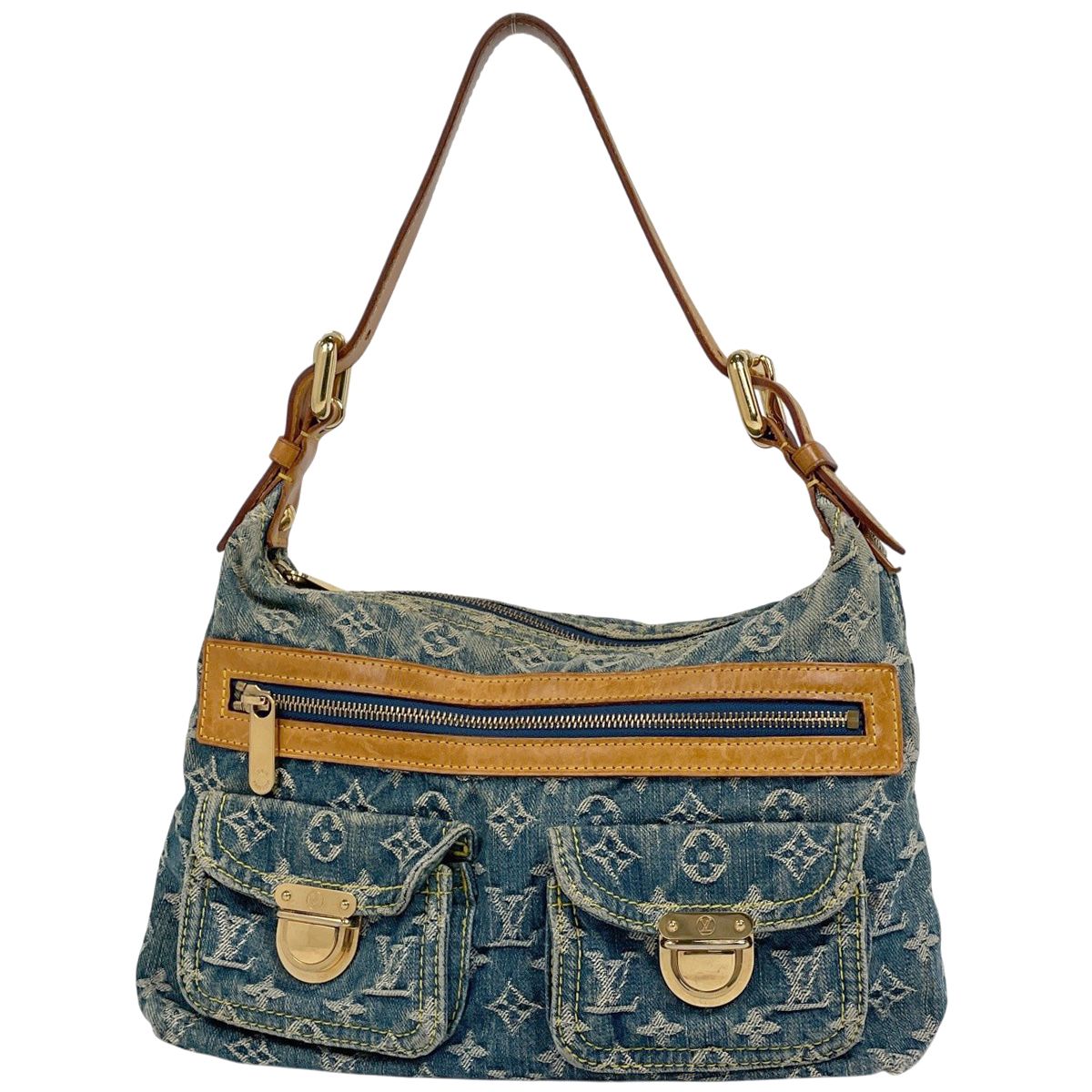 ルイ・ヴィトン Louis Vuitton バギーPM ワンショルダー ショルダーバッグ モノグラムデニム ブルー M95049 レディース 【中古】