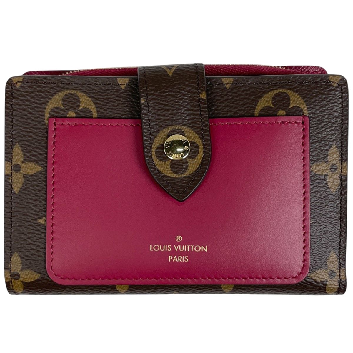 ルイ・ヴィトン Louis Vuitton ポルトフォイユ ジュリエット 二つ折り財布 モノグラム ブラウン フューシャ M69433 レディース 【中古】