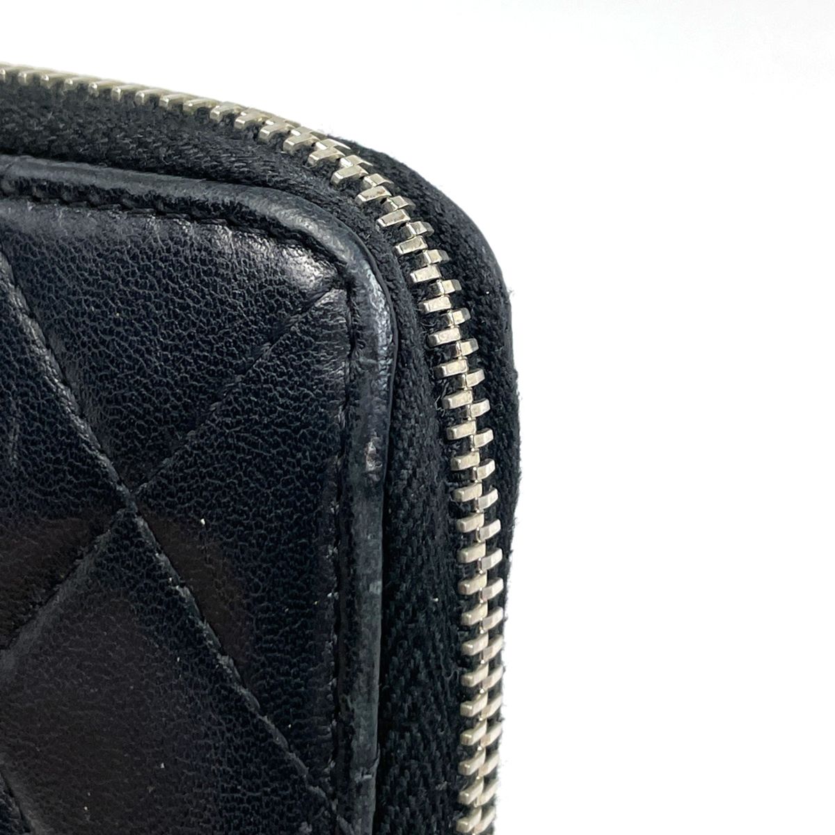 シャネル CHANEL ココマーク L字ファスナー 長財布 マトラッセ レザー