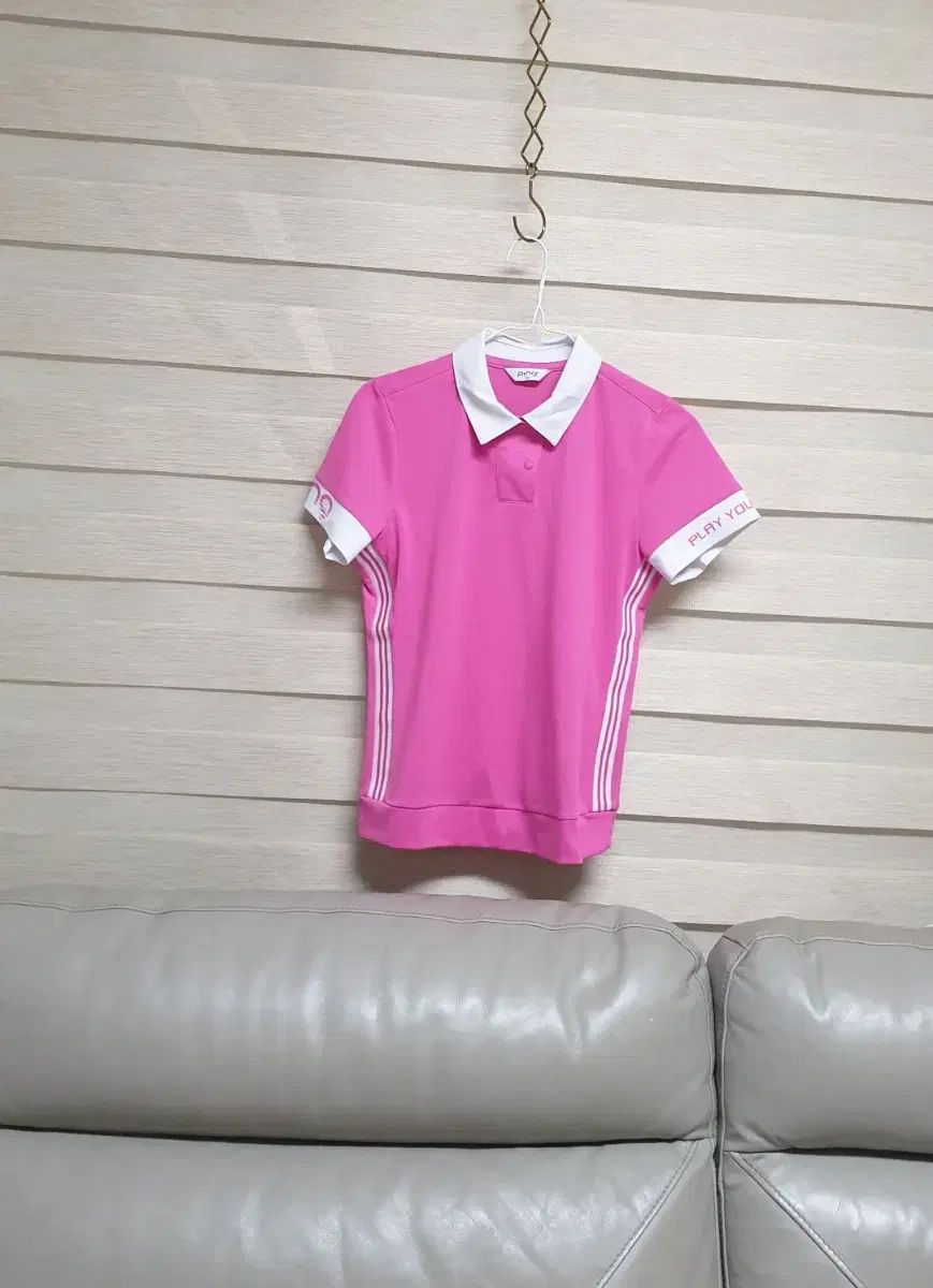 ピンゴルフ レディース ピンク カラーTシャツ 90
