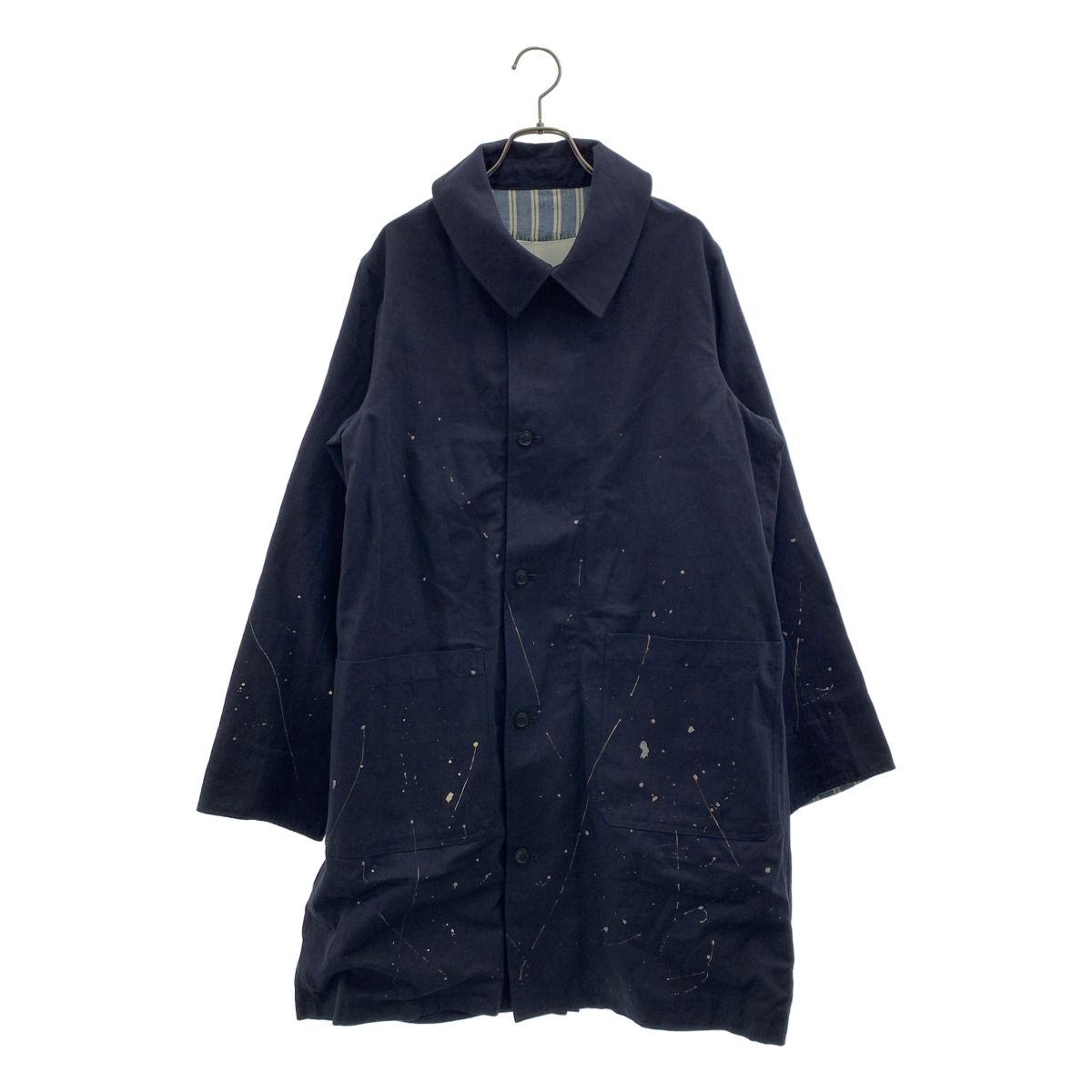 visvim / ビズビム | GREASE MONKEY COAT ペイント加工 グレイス モンキー コート | 2 | ネイビー | メンズ