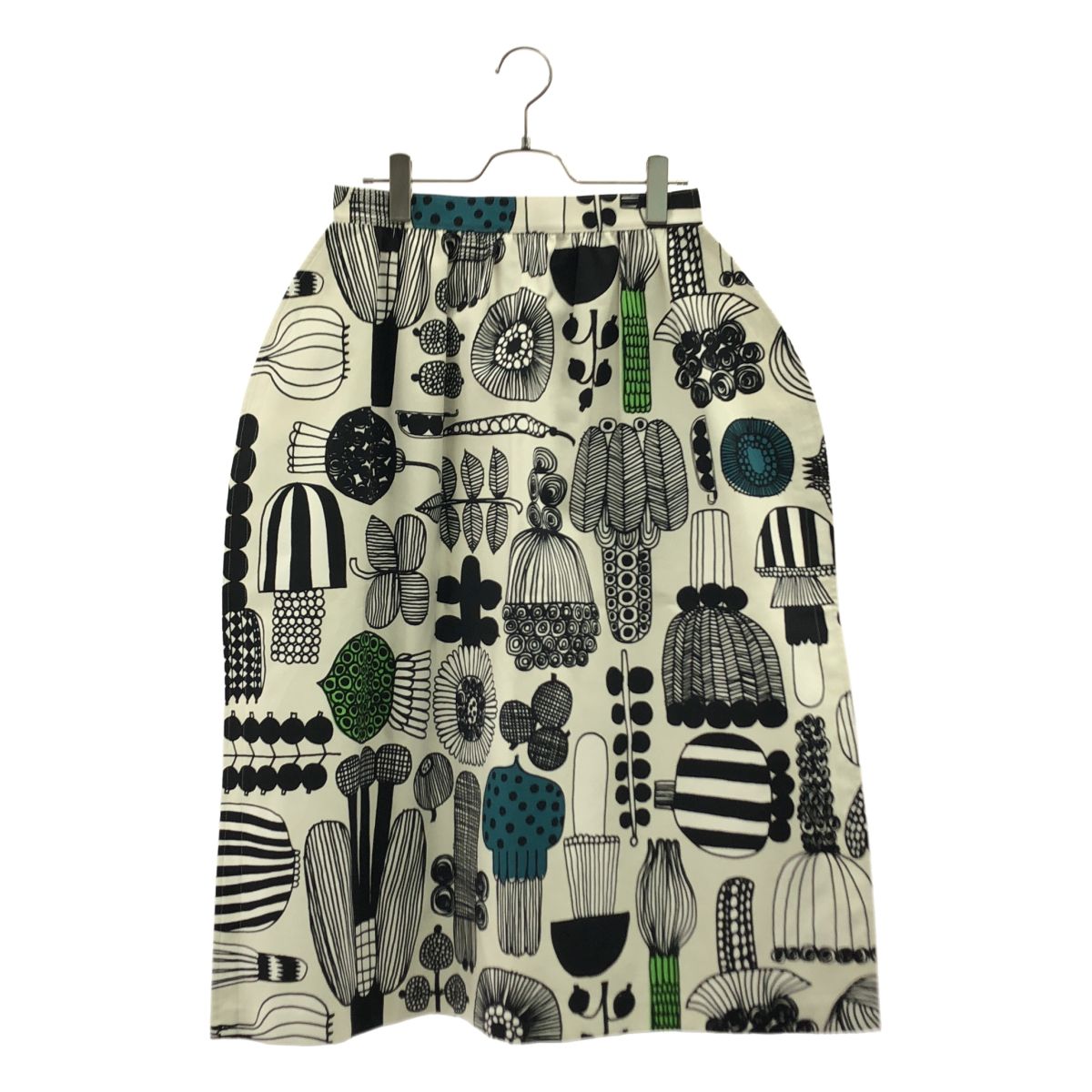 【美品】 JUNYA WATANABE COMME des GARCONS / ジュンヤワタナベ | ×marimekko / コットン 総柄 スカート | S | ホワイト/ブラック | レディース