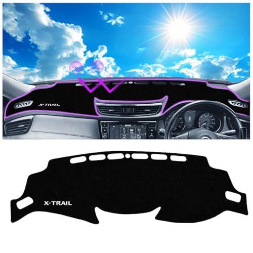 ZdeduoCar ダッシュボードマット 日産 エクストレイル T32型に適用 X-TRAIL専用設計 UVカット 断熱フランネル ダッシュボードカバー 反射軽減 滑り止め仕様 ダッシュボード 保護マット 簡単取付 インテリア保護ts ef07ded1