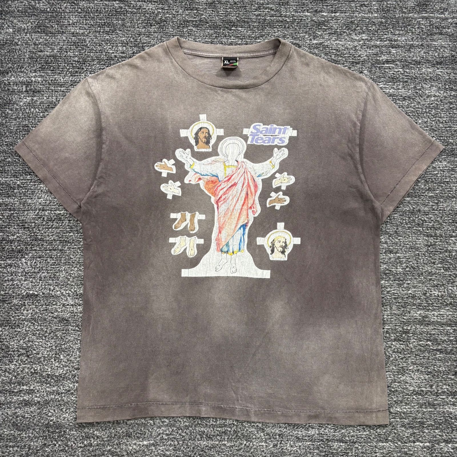 SAINT MICHAEL DENIM TEARS STT_TEE_YES SM-A21-0000-046 XL セント 