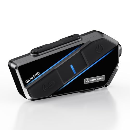 ★新品★【大きなボタン】 AOOYSORA バイク インカム GX10 PRO 1-10人同時通話 2000M最大通話距離 バイク用インカム Bluetooth5.3 HI-FI音質 大容量バッテリー 音楽共有 DSP＆CVCノイズキャンセル 70deed51