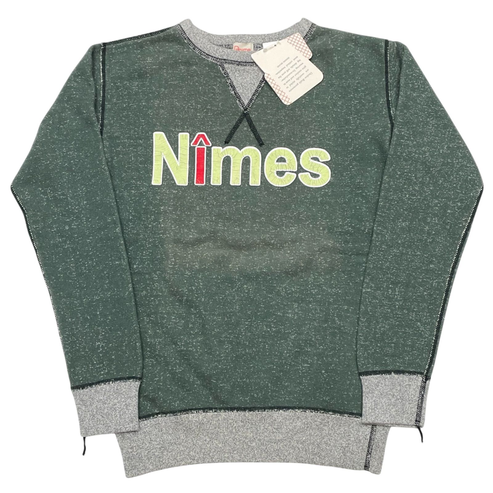 未使用品 カーキ SHINS期 S DENIME ドゥニーム 両V スウェット ごま塩 ソルト&ペッパー デッドストック
