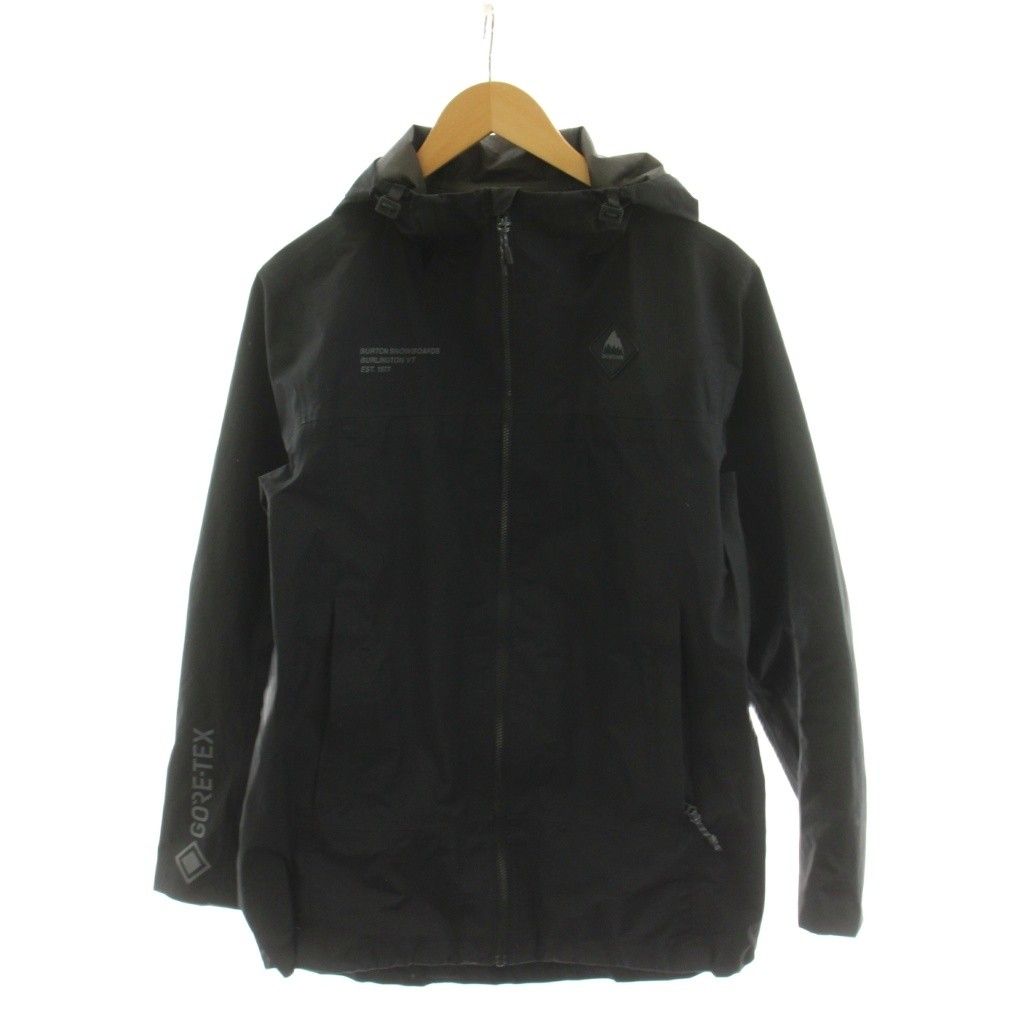 バートン BURTON マウンテンパーカー ロゴ ジップアップ XS 黒 ブラック 17767 /AN62 ■MA