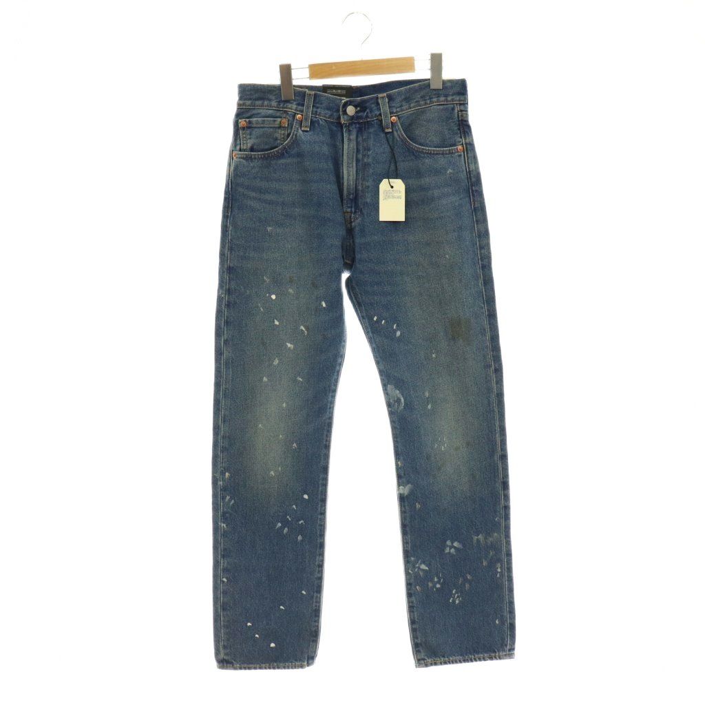 リーバイスプレミアム Levis PReMIUM デニムパンツ ジーンズ ダメージ加工 ペイント加工 W29 L31 インディゴ /HS ■MA
