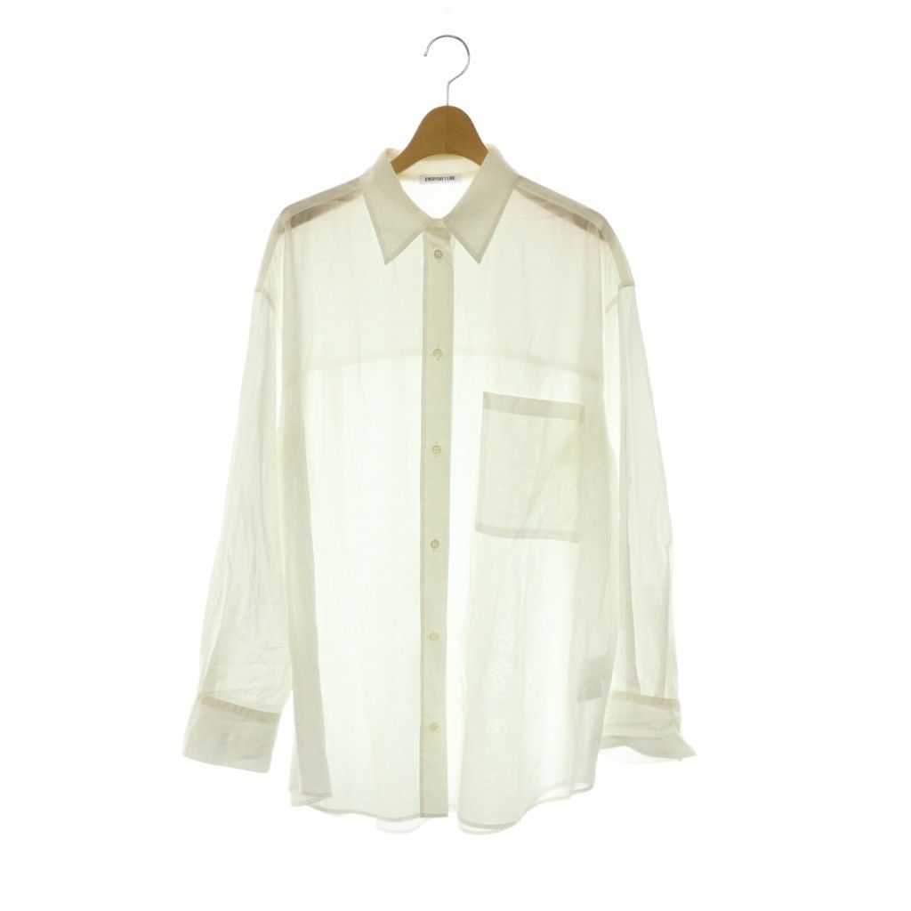 ドゥーズィエムクラス DEUXIEME CLASSE エブリデイアイライク EVERYDAY I LIKE 25SS Minimal Sheer シアーシャツ 長袖 ホワイト /ES ■OS