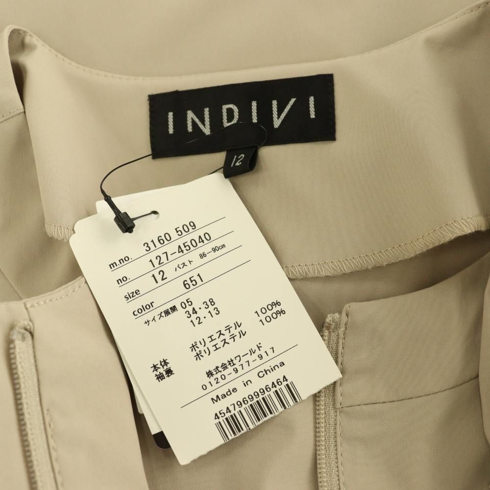 インディヴィ INDIVI バルーンスリーブブルゾン 長袖 ジップアップ 12