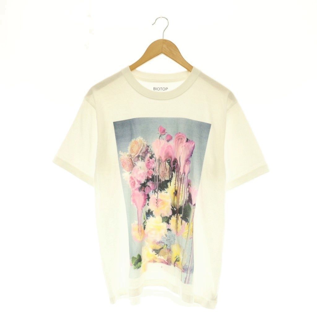 ビオトープ BIOTOP 25SS Nick Knight for BIOTOP Photo T-Shirt Tシャツ クルーネック 半袖 M 白 ホワイト /SY ■OS