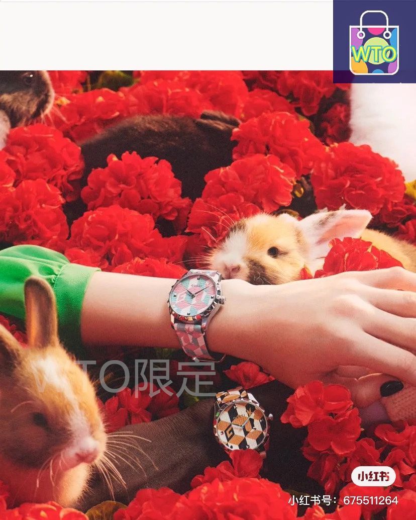今日WTO】Gucci グッチ G-Timelessシリーズ ウサギのプリントが特徴