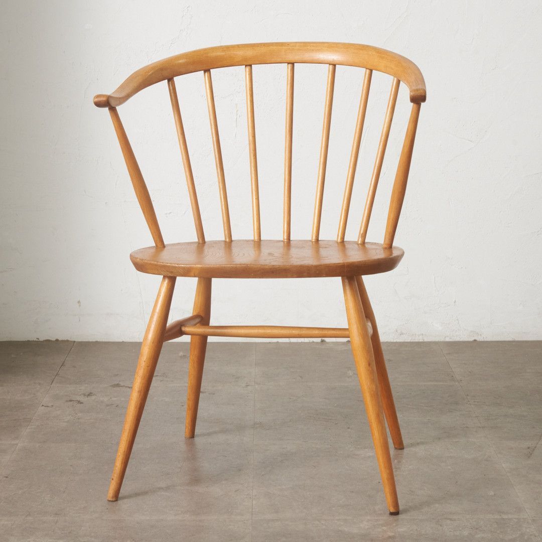 レア ERCOL カウホーン スモーカーズ チェア 英国 アーコール ヴィンテージ ウィンザーチェア アームチェア ダイニングチェア 100032