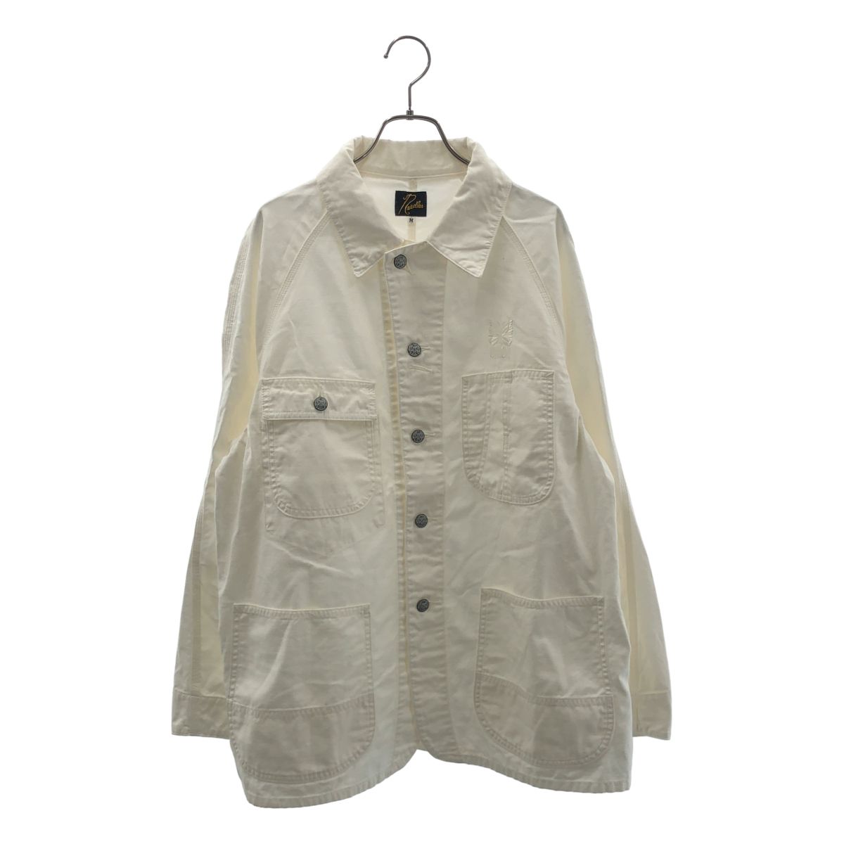 【美品】 Needles / ニードルス | ×UNION / ロゴ刺しゅう カバーオール ジャケット | M | ホワイト | メンズ