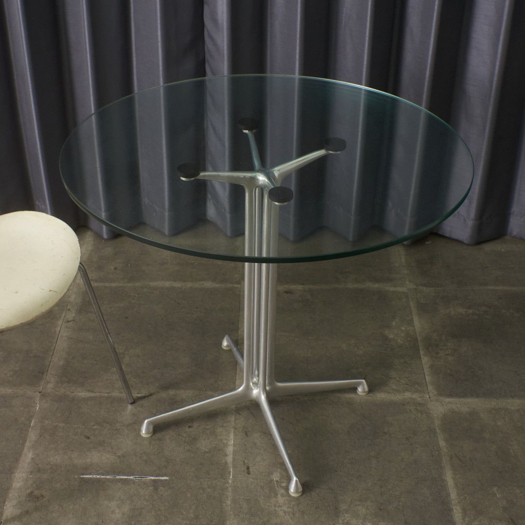 Herman Miller ハーマンミラー ラフォンダベーステーブル ガラス サイドテーブル ヴィンテージ イームズ Eames ラウンド 名作 101585