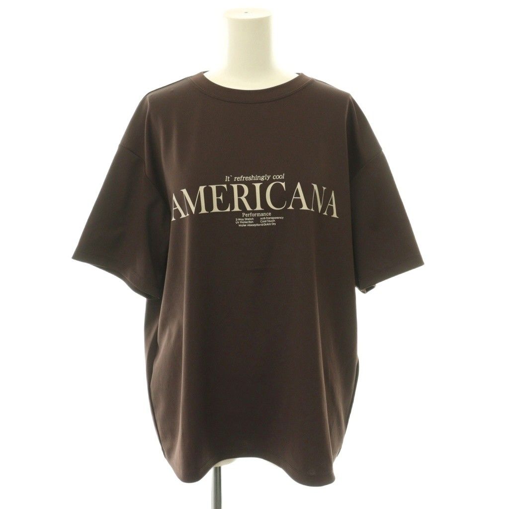 アメリカーナ AMERICANA 25AW ドゥーズィエムクラス別注 COOL TEE Tシャツ カットソー 半袖 ブラウン /HK ■OS