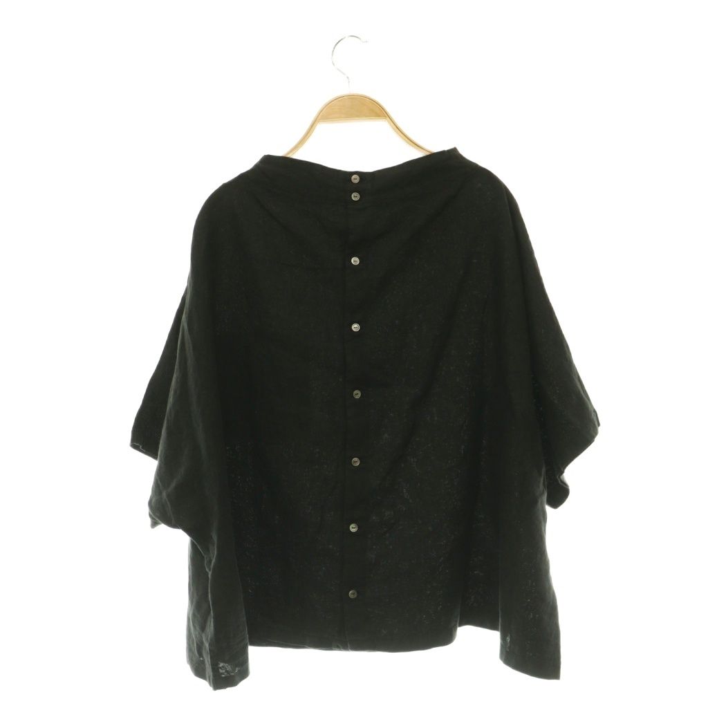 ネストローブ nest Robe リネン2WAYモックネックブラウス 五分袖 F